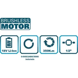 Compra LLAVE DE IMPACTO 300 NM BATERIA DE 4.0 AH Y CARGADOR WESCO WS2407 al mejor precio