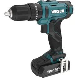 Compra TALADRO PERCUTOR 18V, 50NM BATERIA DE 2.0 AH Y CARGADOR WESCO WS2390 al mejor precio
