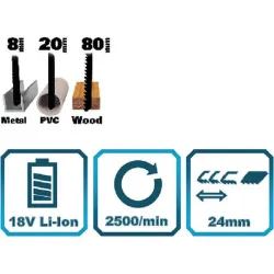 Compra SIERRA CALAR BATERIA DE 2.0 AH 18V + CARGADOR WESCO WS2305.1 al mejor precio