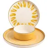Compra SET 3 PLATOS 1 SERVICIO CERAMICA DECORADA OCRE 9448100 al mejor precio