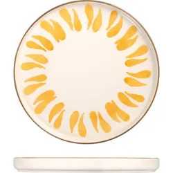 Compra SET 3 PLATOS 1 SERVICIO CERAMICA DECORADA OCRE 9448100 al mejor precio