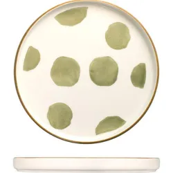 Compra SET 3 PLATOS 1 SERVICIO CERAMICA DECORADA VERDE 9448200 al mejor precio