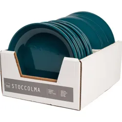 Compra PLATO HONDO STONEWARE ESTOCOLMO AZUL 22 CM 3237702 al mejor precio