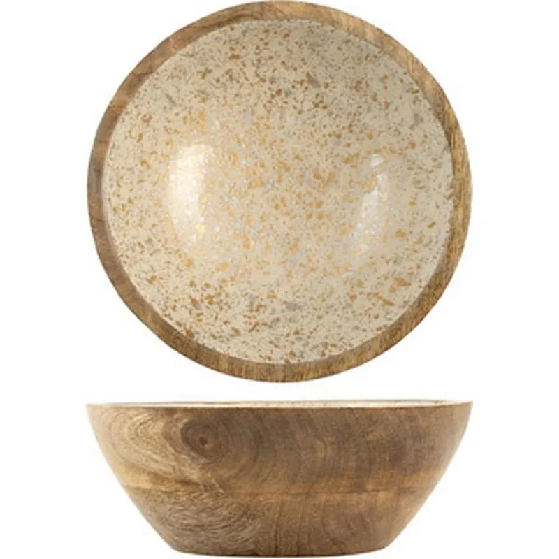 Compra BOL MADERA DECORADO METALDROPS 25 X 8 CM 9246526 al mejor precio