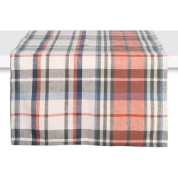 Compra CAMINO DE MESA ALGODON CUADROS AUTUM 140 X 140 CM NON 9392114 al mejor precio