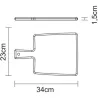 Compra TABLA CORTAR MADERA Y SERVIR TEKA 34 X 23 X 1,5 CM TRAMONTINA 13276351/13276051 al mejor precio