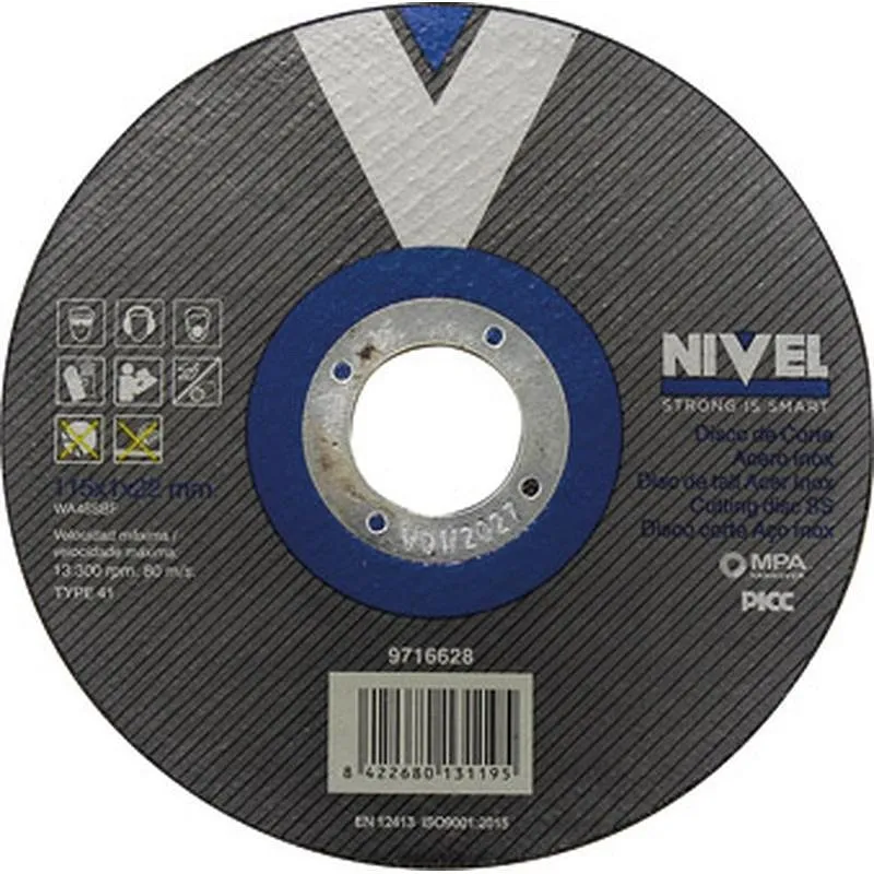 Compra DISCO CORTE INOX 115X1X22MM NIVEL DAS115*1Cj al mejor precio