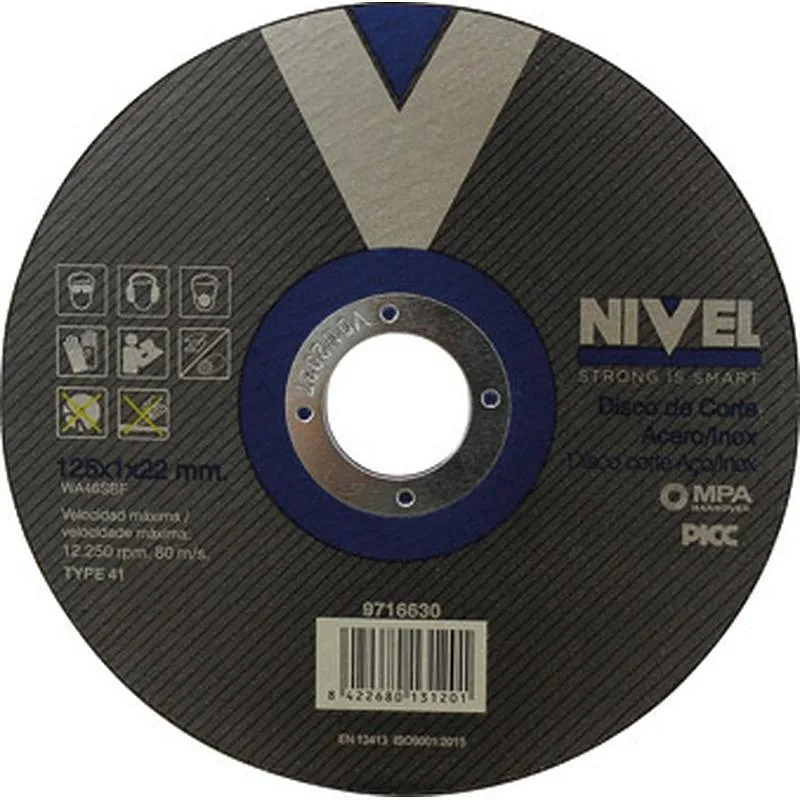 Compra DISCO CORTE INOX 125X1X22MM NIVEL DAS125*1CJ al mejor precio