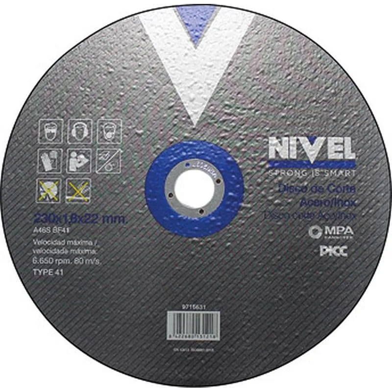 Compra DISCO CORTE INOX 230X1,8X22 MM NIVEL DAS230*1,8CJ al mejor precio