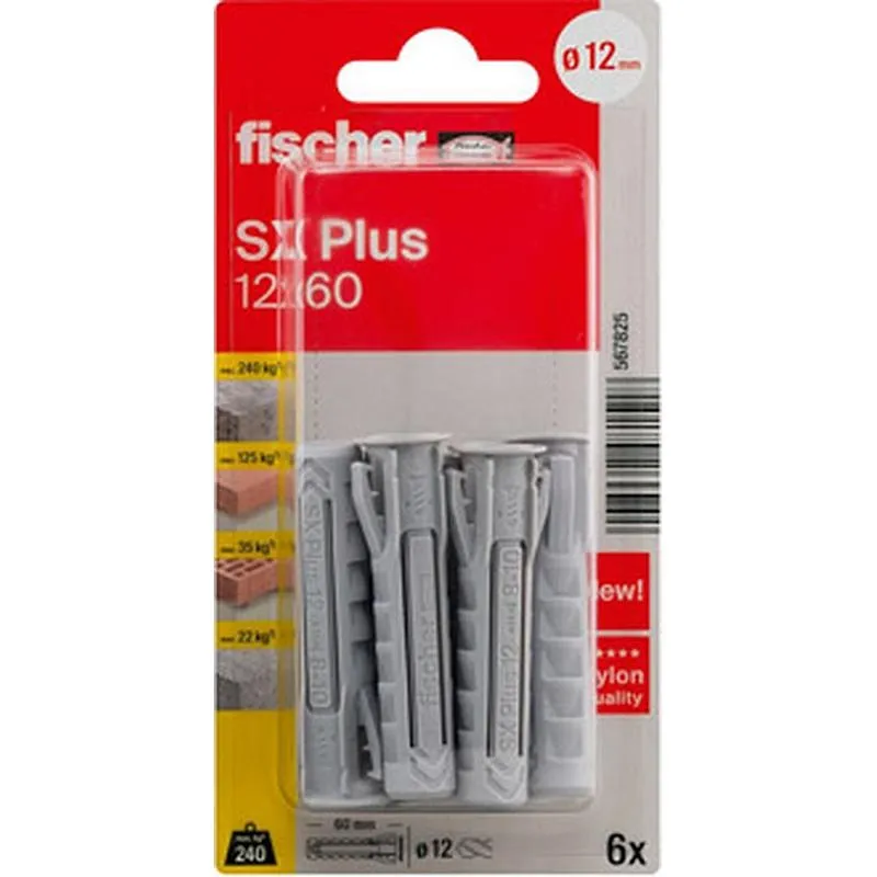 Compra TACO NILON SX PLUS 12 X 60 20 UDS FISCHER 567825 al mejor precio