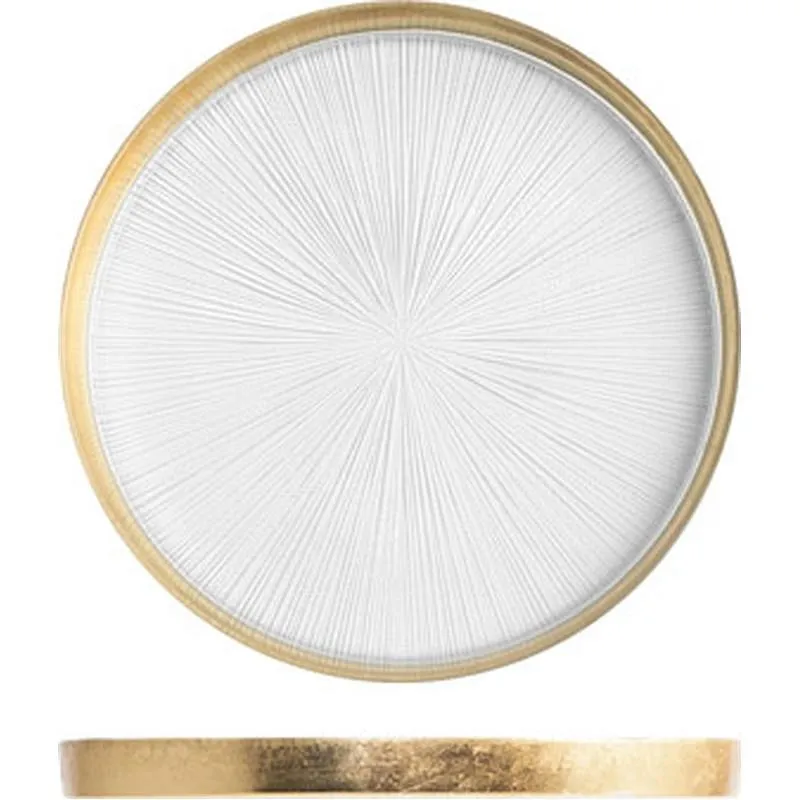 Compra PLATO VIDRIO GRABADO ORO ALLURE diametro 21 CM NON 0903221 al mejor precio