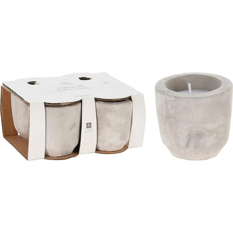 Compra VELAS DE CITRONELA MACETA CEMENTO 4 UNIDADES 57 X diametro 55 MM IMPORT CC5090000 al mejor precio
