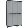 Compra ARMARIO RESINA ALTO 3 ESTANTES NEGRO GRIS TWIST BLACK 170 X 102 X 39 CM TERRY 1002710 al mejor precio