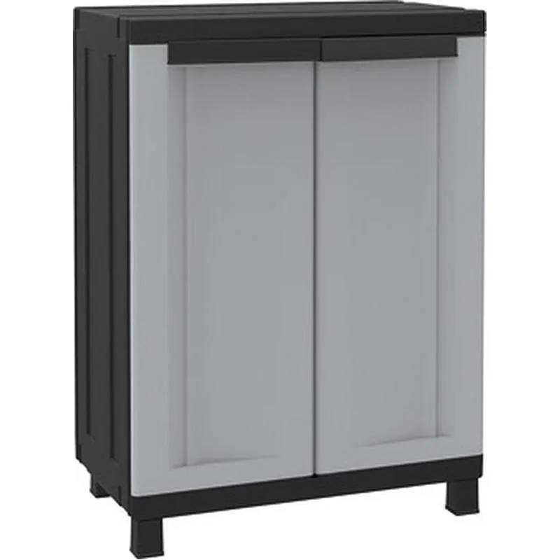 Compra ARMARIO RESINA MEDIO 2 PUERTAS NEGRO GRIS TWIST BLACK 91,5 X 68 X 39 CM TERRY 1002709 al mejor precio