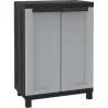 Compra ARMARIO RESINA MEDIO 2 PUERTAS NEGRO GRIS TWIST BLACK 91,5 X 68 X 39 CM TERRY 1002709 al mejor precio
