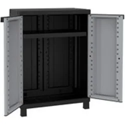Compra ARMARIO RESINA MEDIO 2 PUERTAS NEGRO GRIS TWIST BLACK 91,5 X 68 X 39 CM TERRY 1002709 al mejor precio