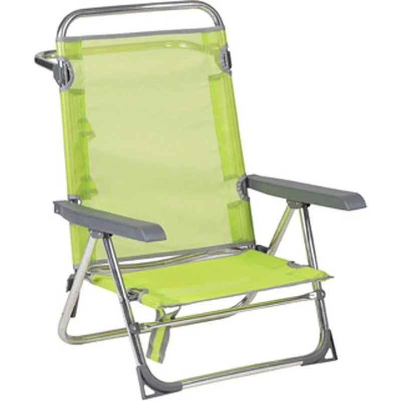 Compra SILLA PLAYA CON ASA MULTIPOSICION PATA TRASERA PLEGABLE ALUMINIO FIBRELINE PISTACHO ALCO 606ALF-2424 al mejor precio