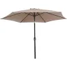 Compra PARASOL ALUMINIO INCLINABLE BEIGE 3 M TUBO 48 MM CON MANIVELA IMPORT BEIGE al mejor precio