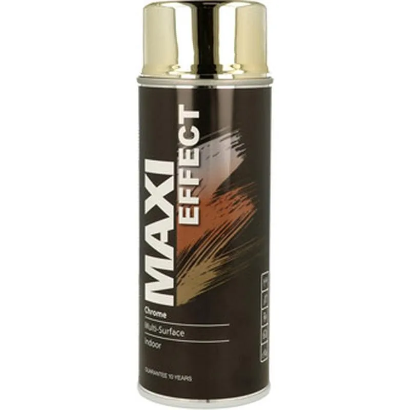 Compra PINTURA SPRAY MAXI COLOR CROMADO 400 ML ORO MOTIP MX0011 al mejor precio