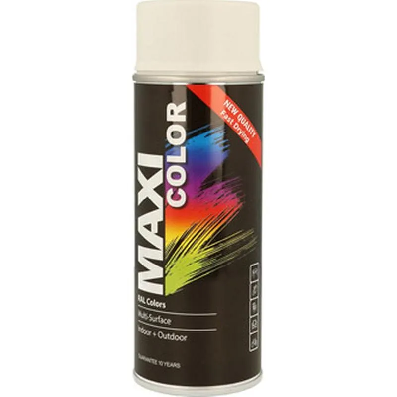 Compra PINTURA SPRAY MAXI COLOR SATINADO 400 ML RAL 9016 BLANCO TRAFICO MOTIP MX9016 al mejor precio