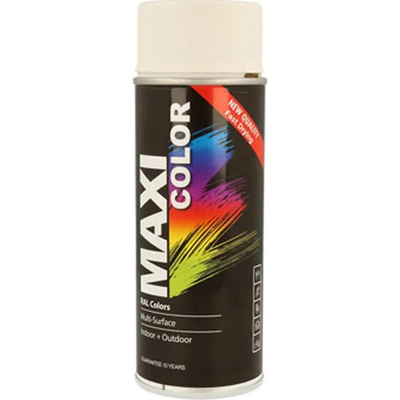 Compra PINTURA SPRAY MAXI COLOR MATE 400 ML RAL 9010 BLANCO PURO MOTIP MX9010M al mejor precio