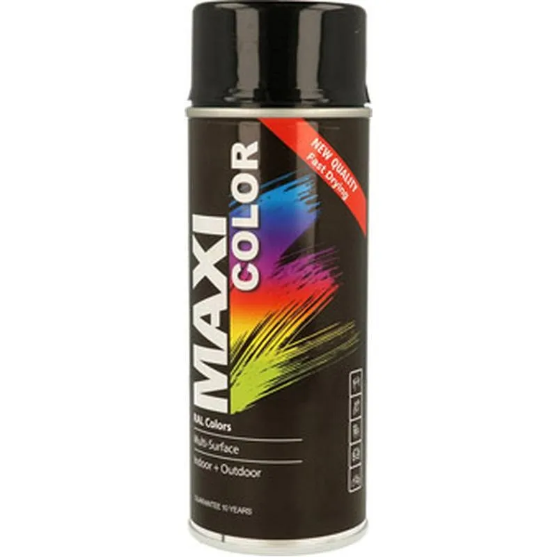 Compra PINTURA SPRAY MAXI COLOR BRILLO 400 ML RAL 9005 NEGRO INTENSO MOTIP MX9005 al mejor precio