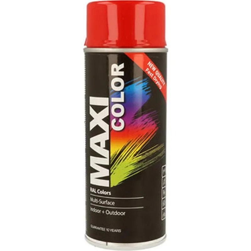 Compra PINTURA SPRAY MAXI COLOR BRILLO 400 ML RAL 3020 ROJO TRAFICO MOTIP MX3020 al mejor precio