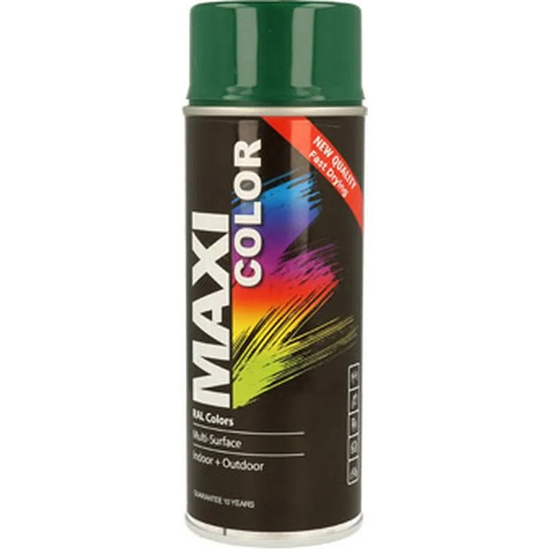 Compra PINTURA SPRAY MAXI COLOR BRILLO 400 ML RAL 6005 VERDE MUSGO MOTIP MX6005 al mejor precio