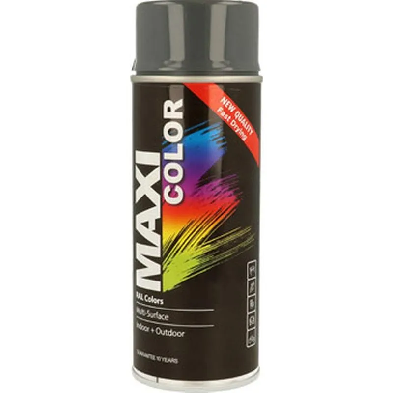 Compra PINTURA SPRAY MAXI COLOR BRILLO 400 ML RAL 7011 GRIS HIERRO MOTIP MX7011 al mejor precio