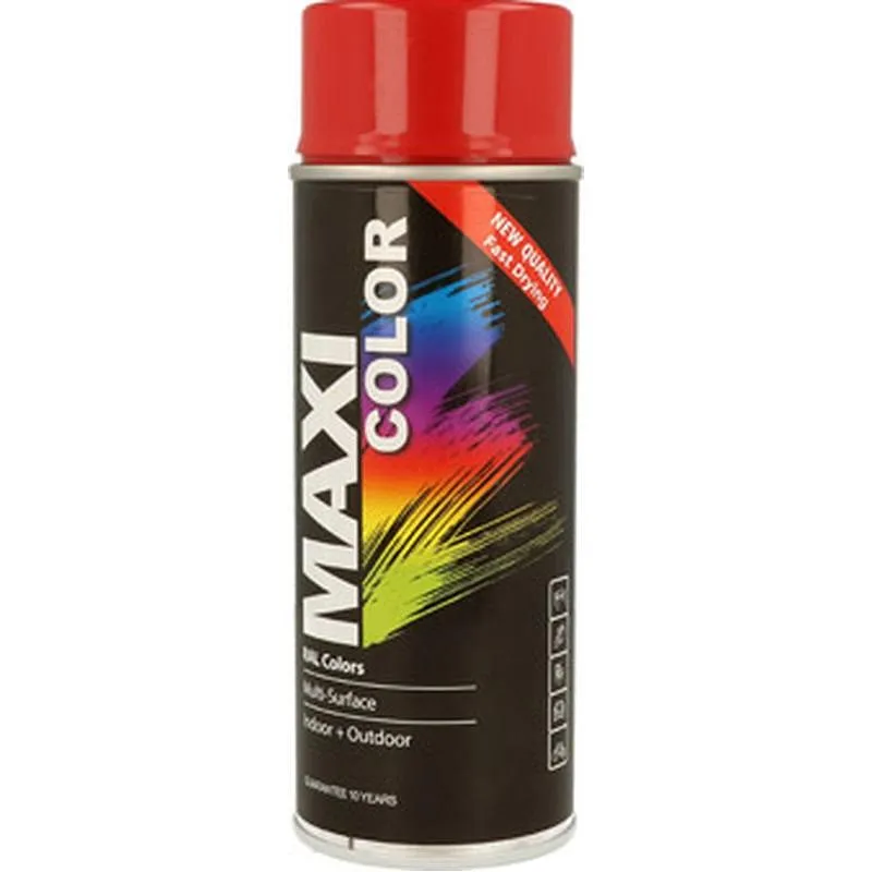 Compra PINTURA SPRAY MAXI COLOR BRILLO 400 ML RAL 3000 ROJO VIVO MOTIP MX3000 al mejor precio