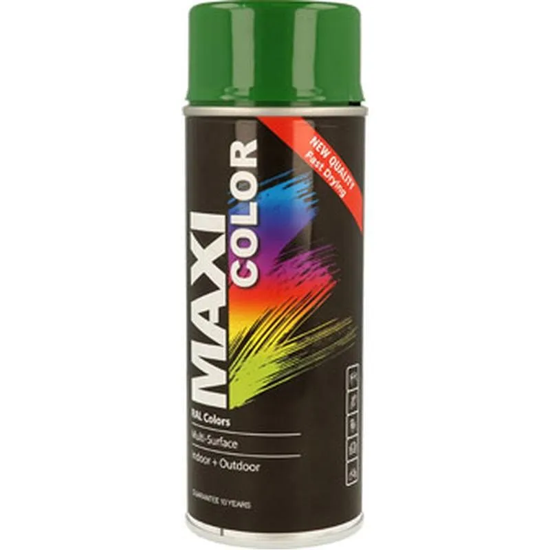 Compra PINTURA SPRAY MAXI COLOR BRILLO 400 ML RAL 6002 VERDE HOJA MOTIP MX6002 al mejor precio