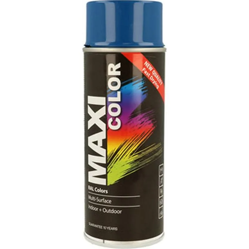 Compra PINTURA SPRAY MAXI COLOR BRILLO 400 ML RAL 5010 AZUL GENTIANA MOTIP MX5010 al mejor precio