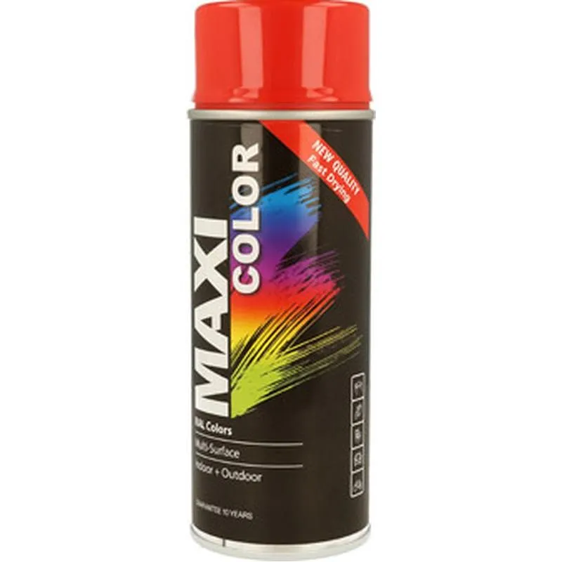Compra PINTURA SPRAY MAXI COLOR BRILLO 400 ML RAL 2002 NARANJA SANGUINEO MOTIP MX2002 al mejor precio