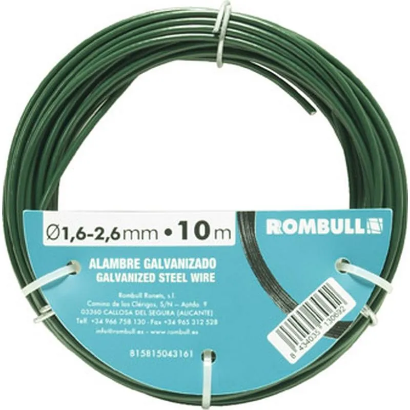 Compra ALAMBRE PLASTIFICADO 1.6X2.6MM 10MT VERDE ROMBULL 815815043161 al mejor precio