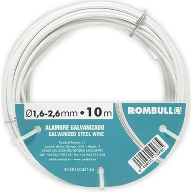 Compra ALAMBRE PLASTIFICADO 1.6X2.6MM 10MT BLANCO ROMBULL 815815043164 al mejor precio