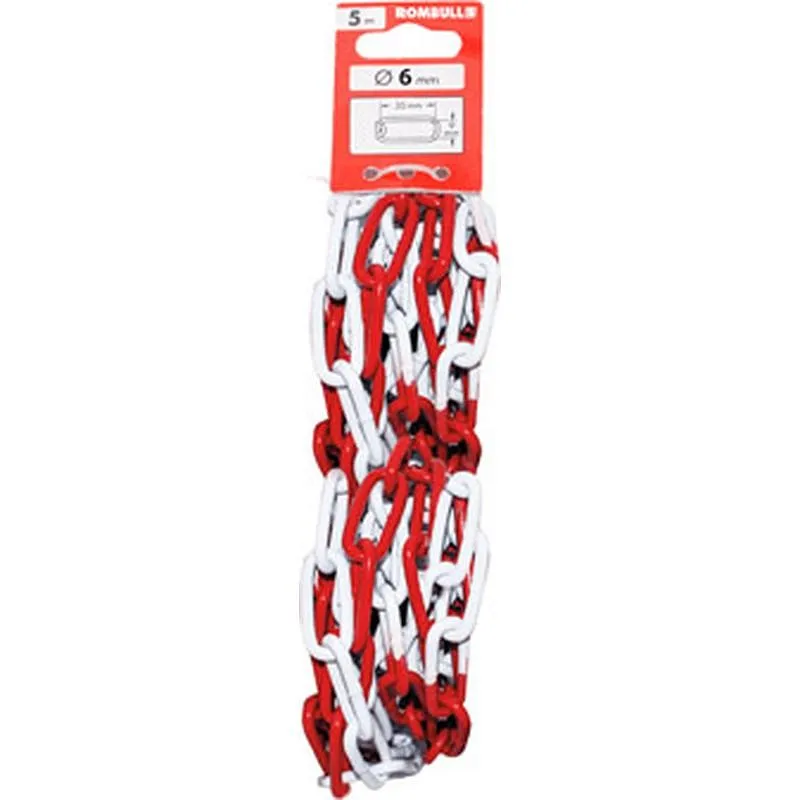 Compra CADENA ESLABON LARGO DE PLASTICO 6MM 5M RJ/BL ROMBULL 830408102379 al mejor precio