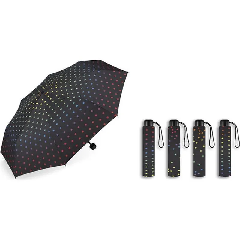 Compra PARAGUAS MUJER PLEGABLE MANUAL 54/8 diametro 94 CM TOPOS SURTIDOS CUATRO GOTAS 42088 al mejor precio