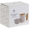 Compra MUG INFUSIONES PORCELANA CON TAPA 36 CL BLANCO/MADERA PC-209939 al mejor precio
