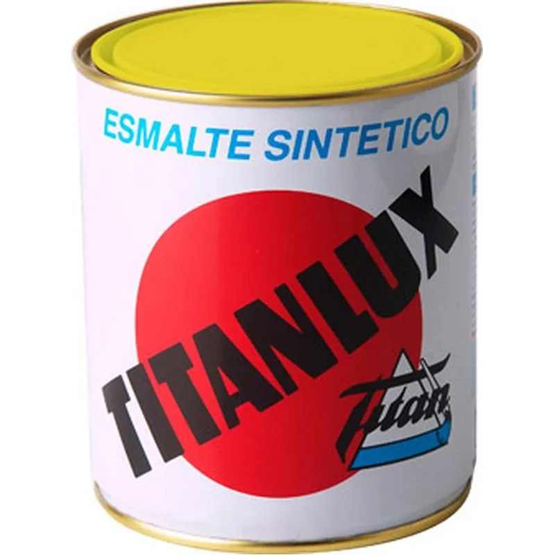 Compra Esmalte sintetico brillo 529 375 ml amarillo real TITANLUX 1052938/5805548 al mejor precio