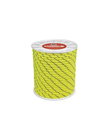 Compra Cuerda poliester trenzado con alma diámetro 10 mm 25 mt amarillo fluorescente ROMBULL 429414002250 al mejor precio