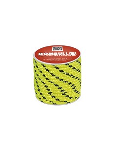 Compra Cuerda poliester trenzado con alma diámetro 8 mm 15 mt amarillo fluorescente ROMBULL 420412001750 al mejor precio