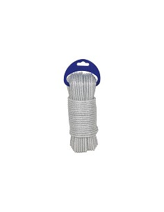 Compra Cuerda polietileno cableada plastificada 4 c diámetro 5mm 25 mt blanco ROMBULL 459309002244 al mejor precio
