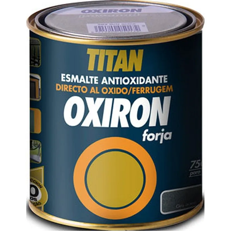 Compra Esmalte antioxidante oxiron forja 375 ml gris acero TITAN 20020238 al mejor precio