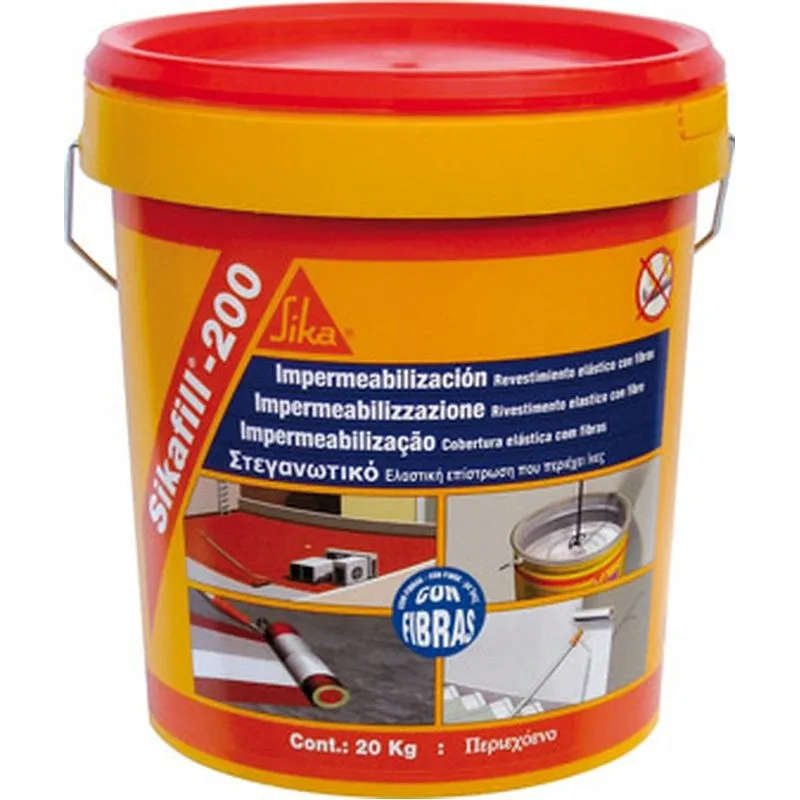 Compra PINTURA IMPERMEABILIZANTE SIKAFILL 200 FIBRAS 5 KG BLANCO SIKA 162604 al mejor precio
