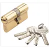 Cilindro ds15 leva larga, doble embrague, 35-35 cromo mate, 5 llaves EZCURRA 1005469