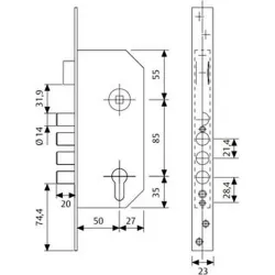 Compra Cerradura seguridad embutir r200b/30-30 niquelado TESA R200B566N al mejor precio