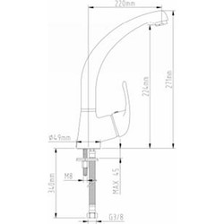 GRIFO COCINA MONOMANDO CAÑO ALTO SERIE OKE NON CGRS85726