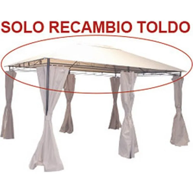 Toldo recambio para pergola metal 2,95x3,95 m crudo para pergola 9671400 QFPLUS TGGSTL0046 ROOF