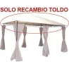 Toldo recambio para pergola metal 2,95x3,95 m crudo para pergola 9671400 QFPLUS TGGSTL0046 ROOF