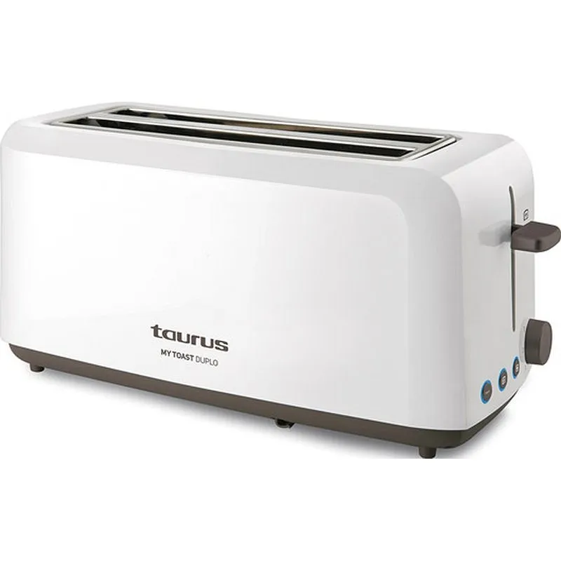 Compra TOSTADOR DOS RANURAS LARGAS MYTOAST DUPLO BLANCO 1450W TAURUS 960639000 al mejor precio